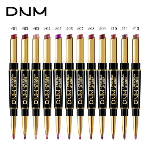 "Naysa"2 IN 1 Waterproof HD Matte Lipstick Pencils Makeup Kit (SET of 12)